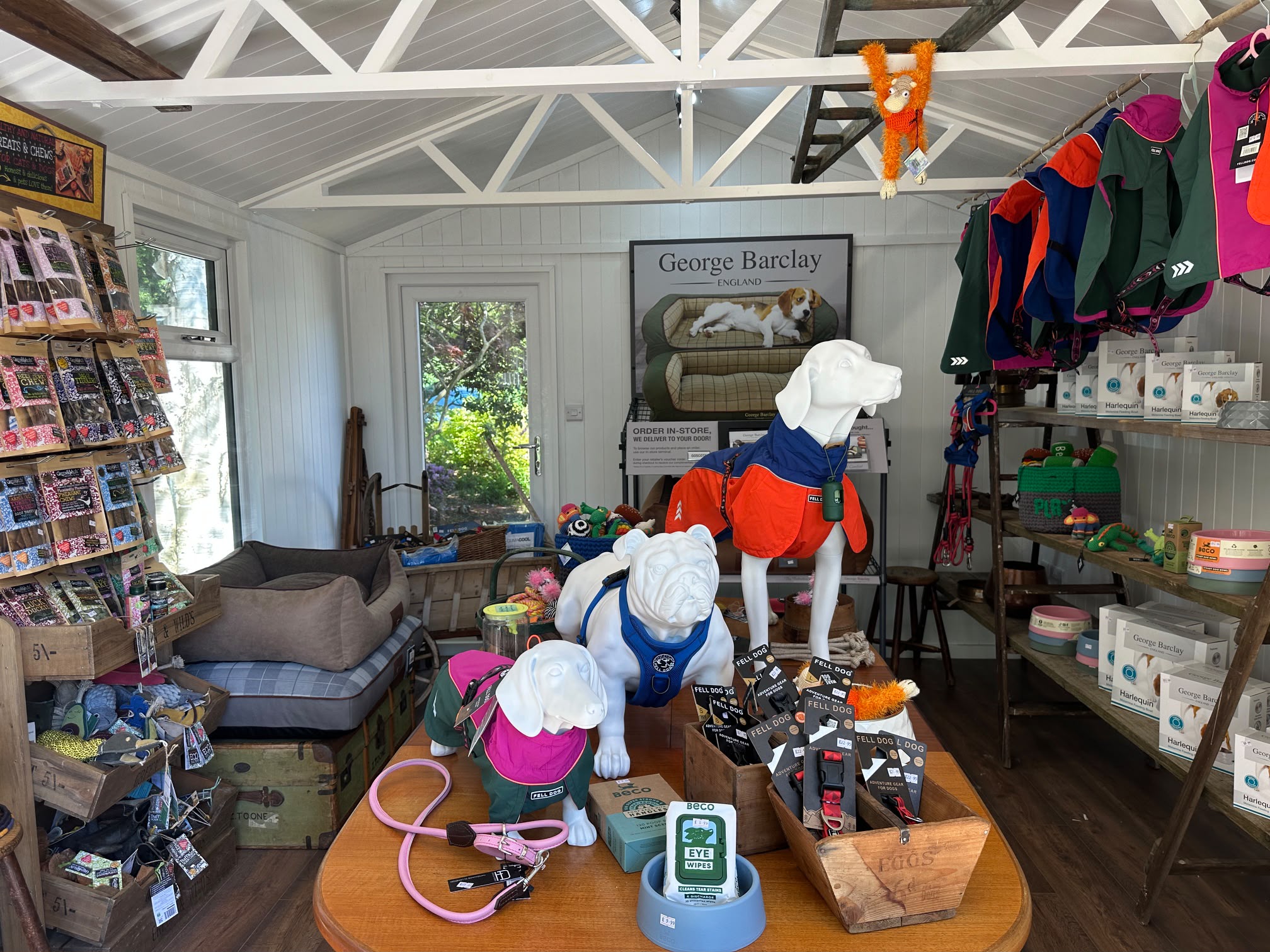 Inside the BARK dog shop at Goscote Nurseries